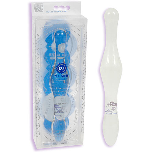 DJ Glass Dreams 9-Inch Clear Double Ended Dildo, Doc Johnson
