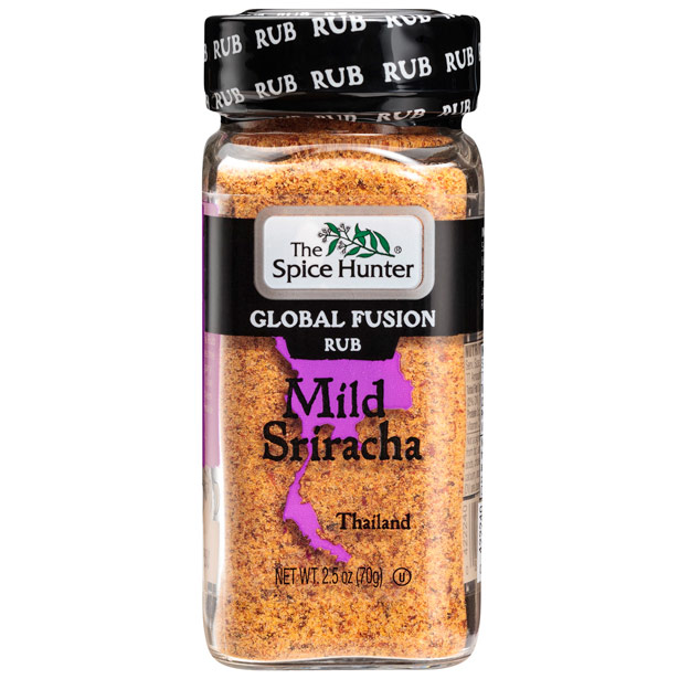 Mild Sriracha Global Fusion Rub, 2.5 oz x 3 Jars, Spice Hunter