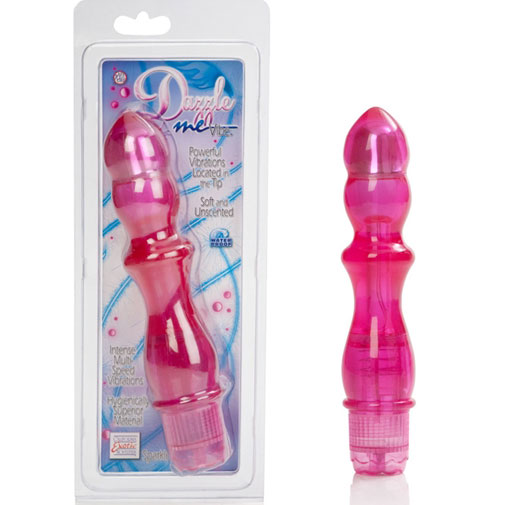 Dazzle Me Sparkle Vibe - Pink, 7 Inch Vibrator, California Exotic Novelties