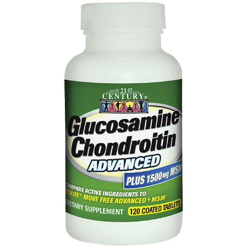 Glucosamine Chondroitin Advanced Plus MSM, 120 Coated Tablets, 21st Century Health Care