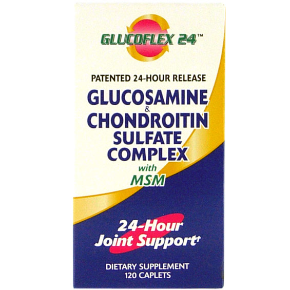 Glucoflex Glucosamine & CSA 24-Hour Joint Support, 120 Caplets, Windmill Health Products