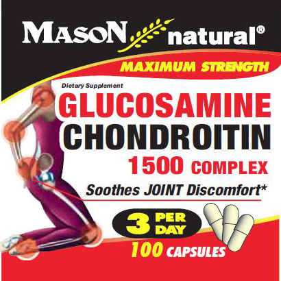 Glucosamine & Chondroitin 1500 Complex, 100 Capsules, Mason Natural