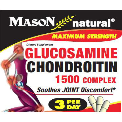 Glucosamine & Chondroitin 1500 Complex, 180 Capsules, Mason Natural