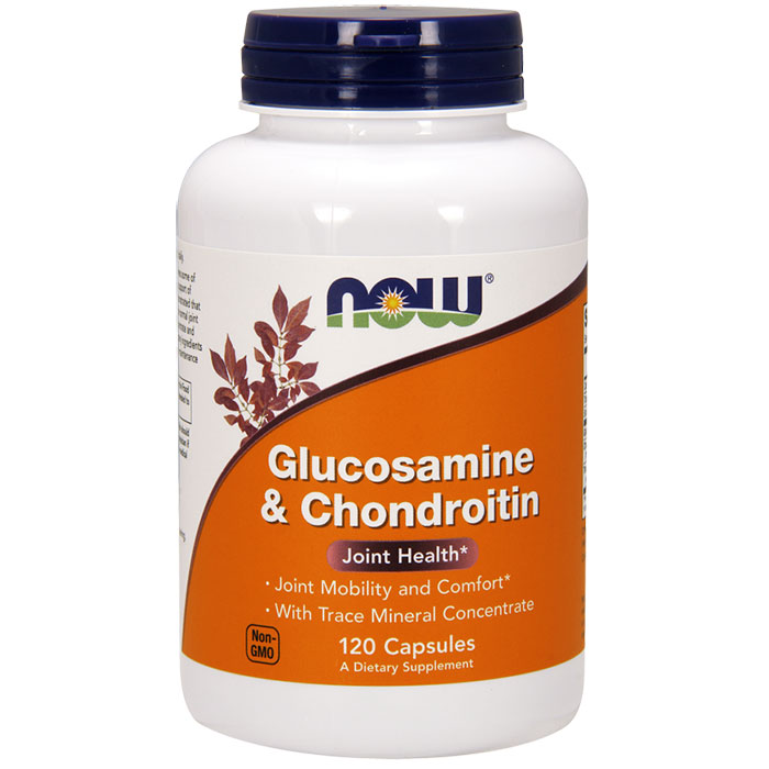 Glucosamine & Chondroitin with Trace Minerals, 120 Capsules, NOW Foods
