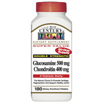Glucosamine & Chondroitin Double Strength 180 Tablets, 21st Century Health Care