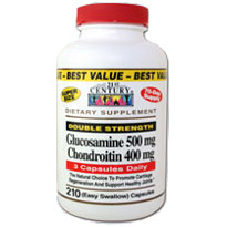 Glucosamine & Chondroitin Double Strength 210 Capsules, 21st Century Health Care
