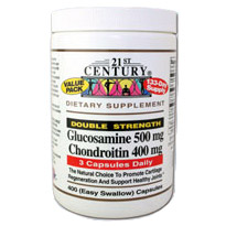Glucosamine & Chondroitin Double Strength 400 Capsules, 21st Century Health Care