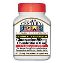 21st Century HealthCare Glucosamine & Chondroitin Double Strength 60 Capsules, 21st Century Health Care