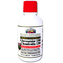 Glucosamine & Chondroitin Liquid Triple Strength Raspberry Flavored 16 oz, 21st Century Health Care