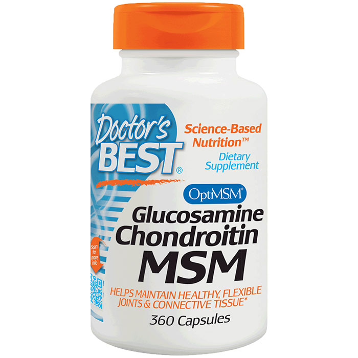 Glucosamine Chondroitin MSM, Value Size, 360 Capsules, Doctors Best