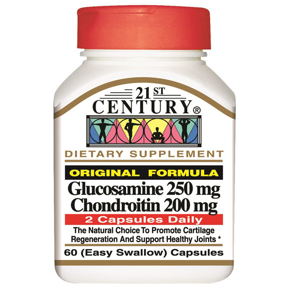 Glucosamine 250 mg & Chondroitin 200 mg, Original Formula, 60 Capsules, 21st Century HealthCare
