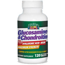 Glucosamine & Chondroitin Plus 120 Easy-Swallow Tablets, 21st Century Health Care