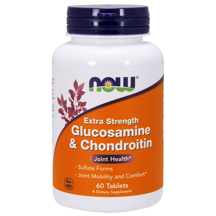 NOW Foods Glucosamine & Chondroitin Sulfate Extra Strength 60 Tabs, NOW Foods