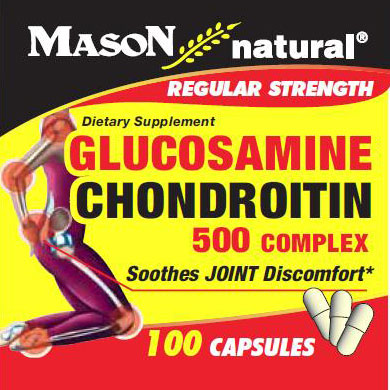 Glucosamine & Chondroitin 500 Complex, 100 Capsules, Mason Natural
