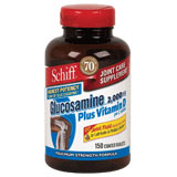Glucosamine 1000 mg Plus Vitamin D, 150 Tablets, Schiff