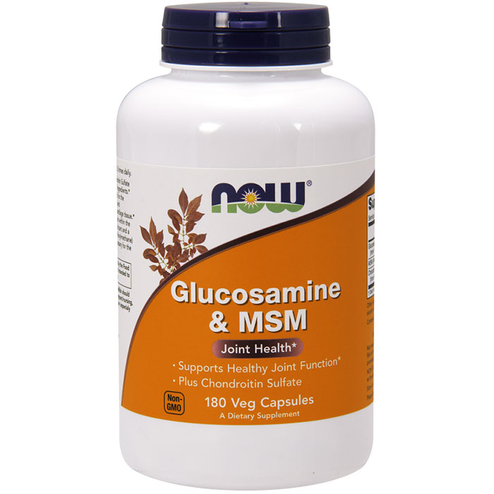Glucosamine & MSM, Value Size, 180 Veg Capsules, NOW Foods