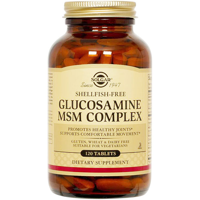 Shellfish-Free Glucosamine MSM Complex, Vegetarian, 120 Tablets, Solgar