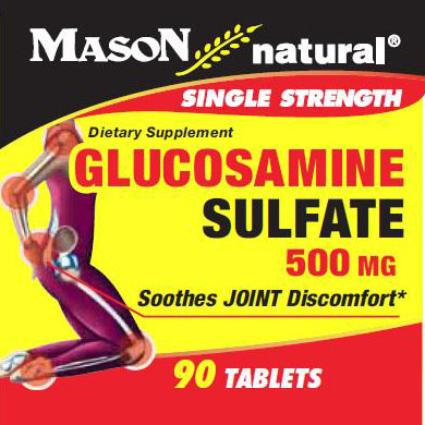 Glucosamine Sulfate 500 mg, 90 Tablets, Mason Natural