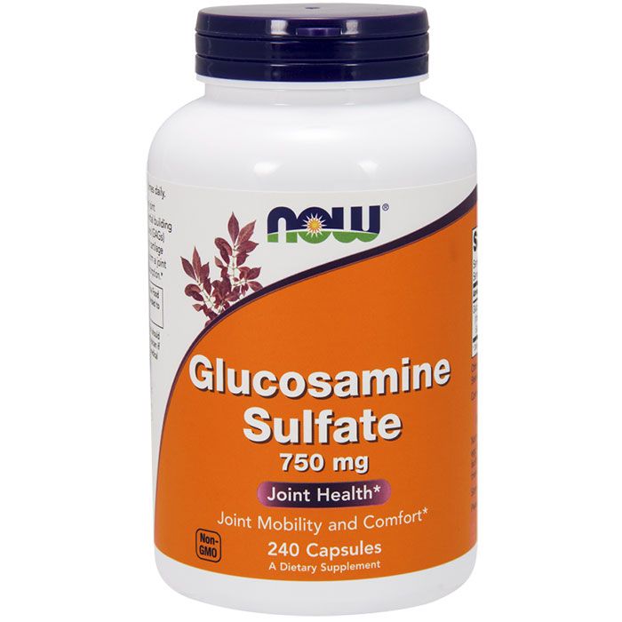 Glucosamine Sulfate 750 mg, Value Size, 240 Capsules, NOW Foods