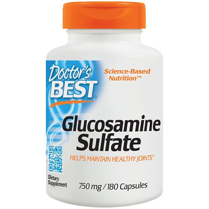 Glucosamine Sulfate 750 mg, 180 Capsules, Doctors Best