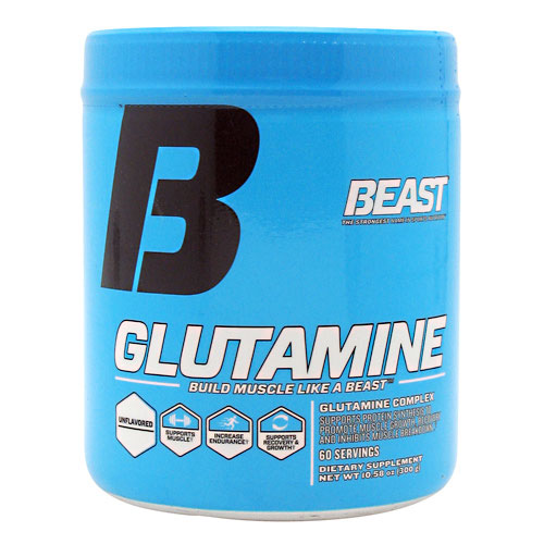 Glutamine Powder, Unflavored, 300 g (60 Servings), Beast Sports Nutrition
