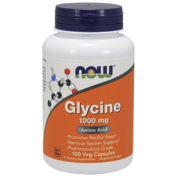 Glycine 1000 mg, 100 Capsules, NOW Foods