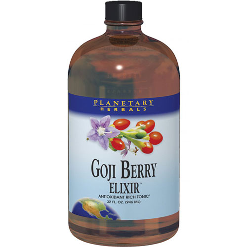 Planetary Herbals Goji Berry Elixir Liquid, 32 oz, Planetary Herbals