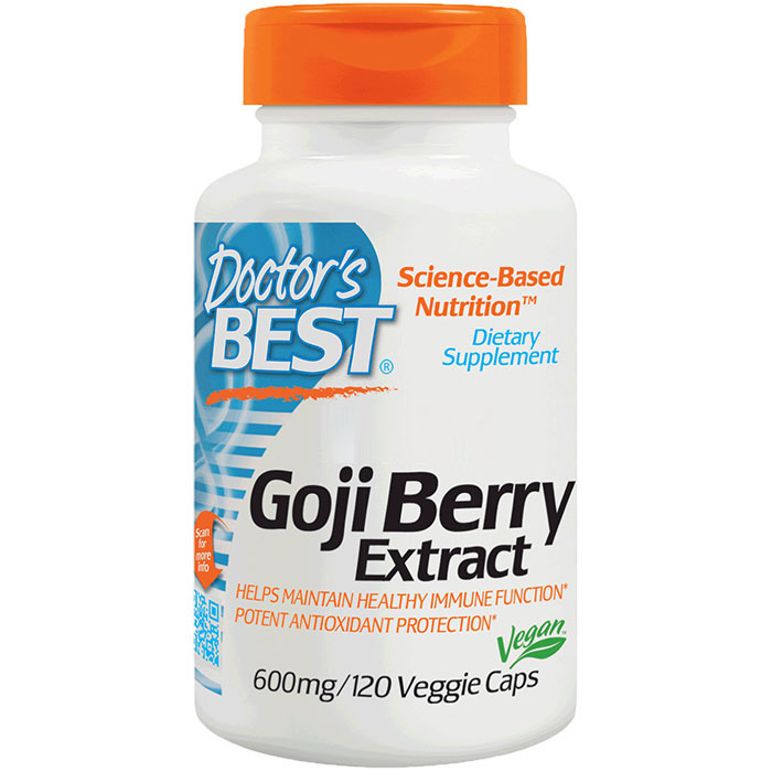 Goji Berry Extract 600 mg, 120 Vegetarian Capsules, Doctors Best