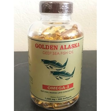 Golden Alaska Deep Sea Fish Oil Omega-3 1000 mg, 200 Softgels, NCB Technology Corp.