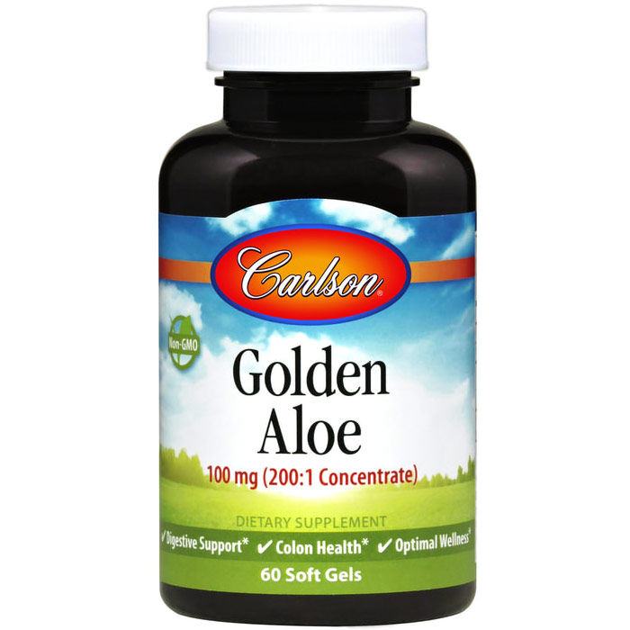 Golden Aloe, Aloe Vera Concentrate 100 mg 60 softgels, Carlson Labs