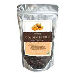 Golden Berries (Incan Berry) - Dark Chocolate Covered, 1.8 oz, Extreme Health USA