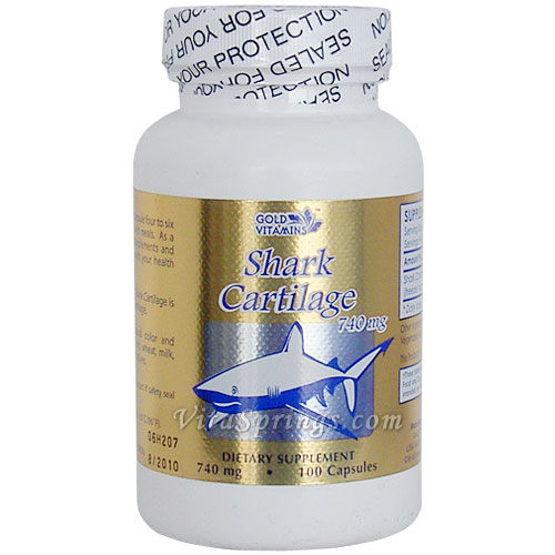 GoldVitamins GoldVitamins Shark Cartilage 740 mg, 100 Capsules