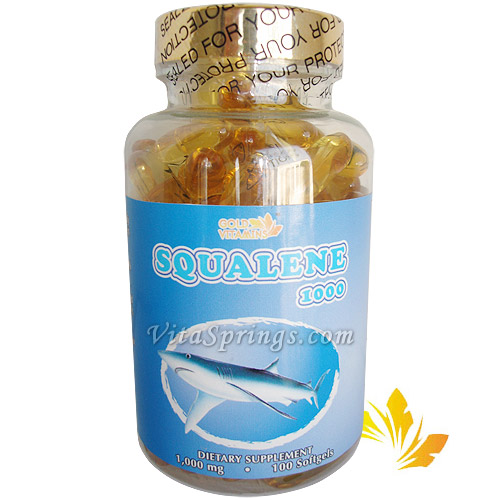 GoldVitamins Squalene 1000 mg, 100 Softgels