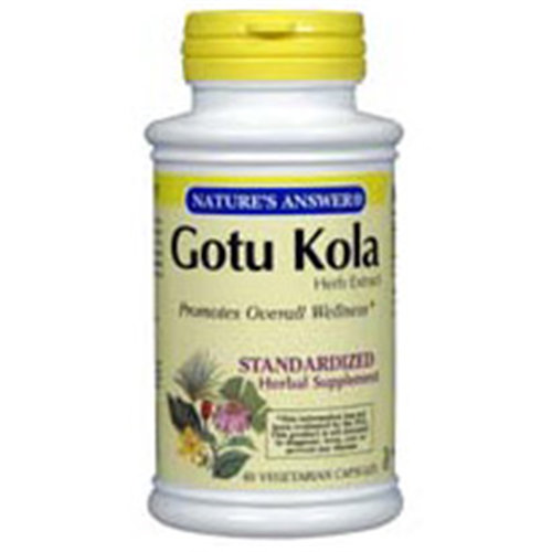 Gotu Kola Herb Extract Standardized, 60 Vegetarian Capsules, Natures Answer