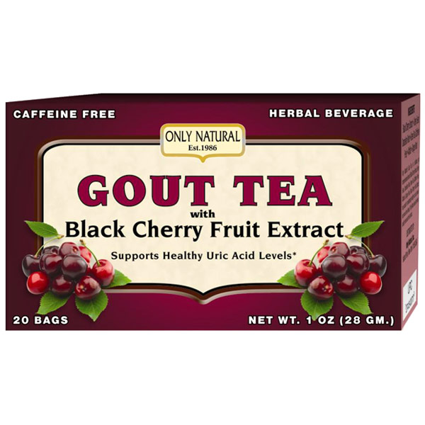 Gout Tea with Black Cherry Fruit Extract, 20 Tea Bags, Only Natural Inc.