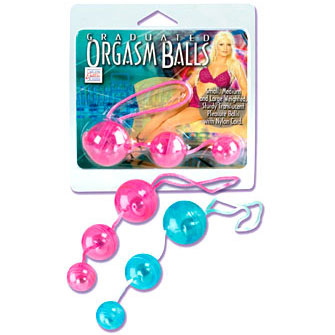 Graduated Orgasm Balls - Teal, California Exotic Novelties