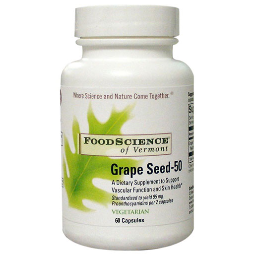 FoodScience Of Vermont Grape Seed Extract 50 mg, 60 Capsules, FoodScience Of Vermont