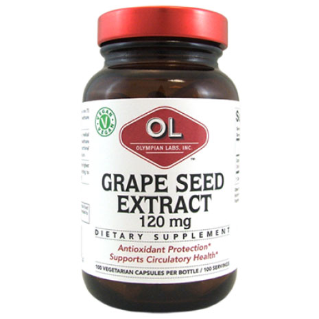 Grape Seed Extract 120 mg, 100 Veggie Capsules, Olympian Labs