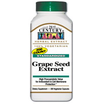 Grape Seed Extract 200 Vegetarian Capsules, 21st Century Health Care