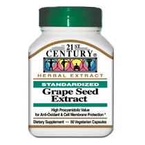 21st Century HealthCare Grape Seed Extract 60 Vegetarian Capsules, 21st Century Health Care