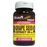 Mason Natural Grape Seed Extract 60 mg, 60 Capsules, Mason Natural