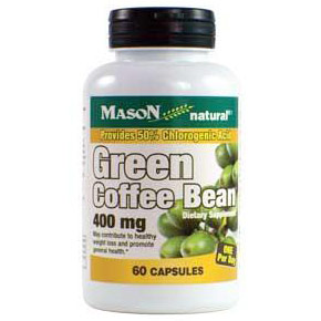 Green Coffee Bean 400 mg, 60 Capsules, Mason Natural