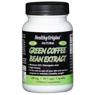 Green Coffee Bean Extract 200 mg, 60 Veggie Capsules, Healthy Origins