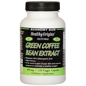 Green Coffee Bean Extract 400 mg, 120 Veggie Capsules, Healthy Origins
