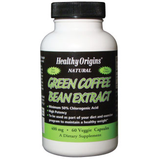Green Coffee Bean Extract 400 mg, 60 Veggie Capsules, Healthy Origins