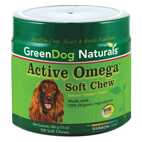 Rainbow Light Green Dog Naturals Active Omega, 130 Soft Chews, Rainbow Light