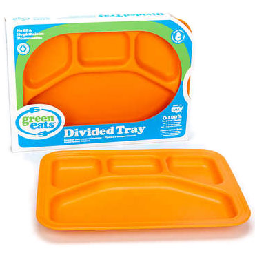 Green Eats Divided Tray, Orange, 1 ct, Green Toys Inc.