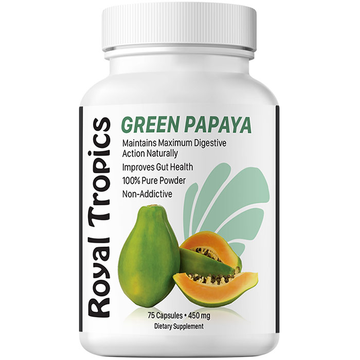 Green Papaya Digestive Enzymes 75 capsules from Royal Tropics