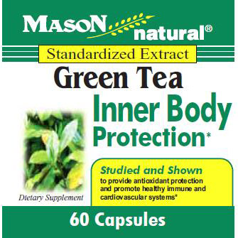 Green Tea Extract, 60 Capsules, Mason Natural