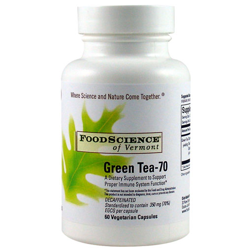 Green Tea-70 (70% EGCG) 60 caps, FoodScience Of Vermont